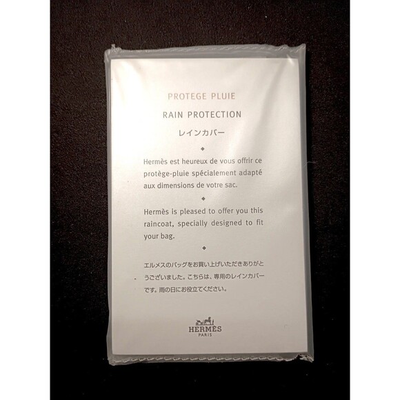 HERMÈS Rain protection cover #3 travel Sac  Birkin 30 Kelly 25 Bolide 27 | NEW - Picture 1 of 6